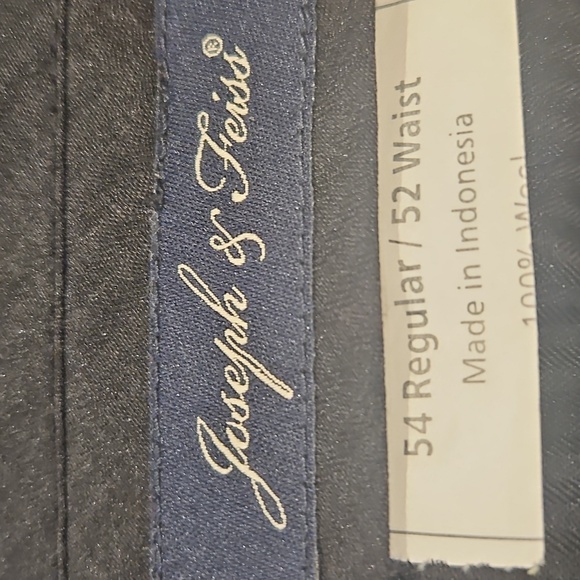 Black Pin Stripe Joseph & Feiss Men's Suit Wool Size 54 Reg / 52 Inch Waist - Picture 4 of 14